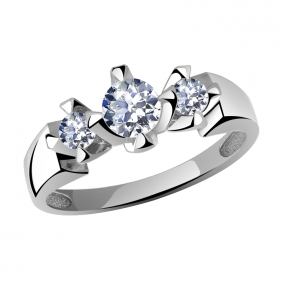 Кольцо из белого золота Александра кл2955-62сб с Swarovski кл2955-62сб фото