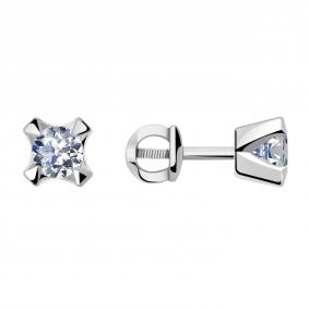 Серьги из белого золота Александра кл2955а-62сб с Swarovski кл2955а-62сб фото