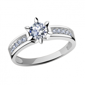 Кольцо из белого золота Александра кл2959-62сб с Swarovski кл2959-62сб фото