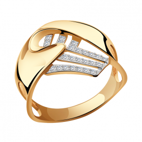 Золотое кольцо Александра кл2960ск с фианитом кл2960ск фото