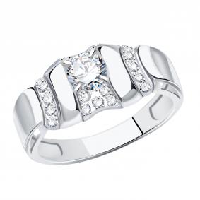 Кольцо из белого золота Александра кл2961-62сб с Swarovski кл2961-62сб фото