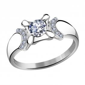 Кольцо из белого золота Александра кл2964-62сб с Swarovski кл2964-62сб фото