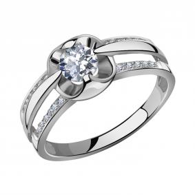 Кольцо из белого золота Александра кл2967-62сб с Swarovski кл2967-62сб фото