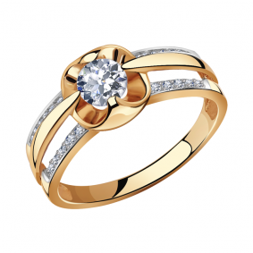 Золотое кольцо Александра кл2967-62ск с Swarovski кл2967-62ск фото