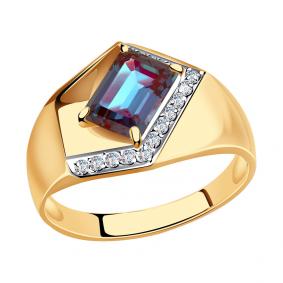 Золотое кольцо Александра кл2970ск с бриллиантом и александритом кл2970ск фото