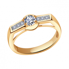Золотое кольцо Александра кл2988-62ск с Swarovski кл2988-62ск фото