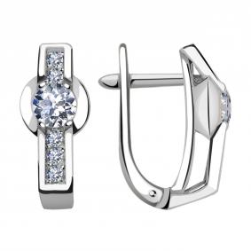 Серьги из белого золота Александра кл2988а-62сб с Swarovski кл2988а-62сб фото