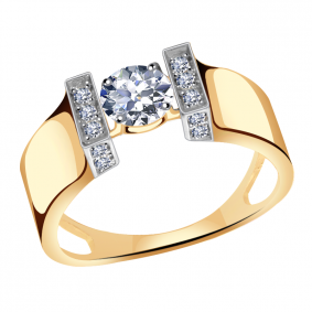 Золотое кольцо Александра кл3006-62ск с Swarovski кл3006-62ск фото