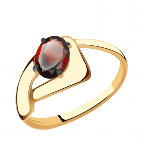 Золотое кольцо Александра кл3009-2ск с гранатом кл3009-2ск фото