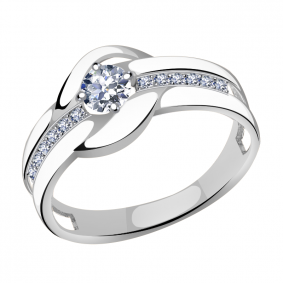 Кольцо из белого золота Александра кл3016-62сб с Swarovski кл3016-62сб фото