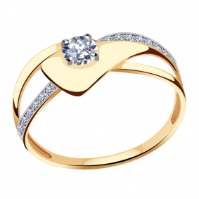 Золотое кольцо Александра кл3023-62ск с Swarovski кл3023-62ск фото