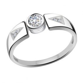 Кольцо из белого золота Александра кл3024-62сб с Swarovski кл3024-62сб фото