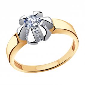 Золотое кольцо Александра кл3045-62сбк с Swarovski кл3045-62сбк фото