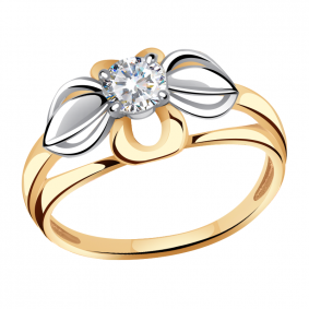 Золотое кольцо Александра кл3053-62сбк с Swarovski кл3053-62сбк фото