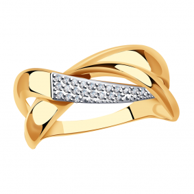 Золотое кольцо Александра кл3088ск с фианитом кл3088ск фото