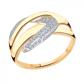 Золотое кольцо Александра кл3119ск с фианитом кл3119ск фото