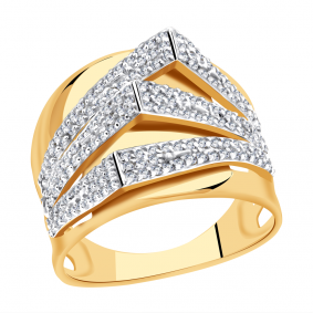 Золотое кольцо Александра кл3137ск с фианитом кл3137ск фото