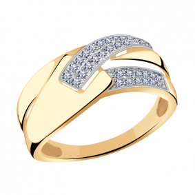 Золотое кольцо Александра кл3139ск с фианитом кл3139ск фото