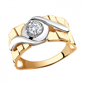 Золотое кольцо Александра кл3147-62сбк с Swarovski кл3147-62сбк фото