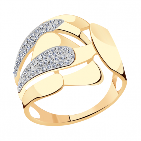 Золотое кольцо Александра кл3164ск с фианитом кл3164ск фото