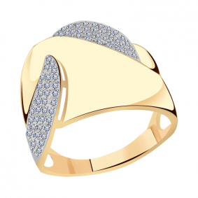 Золотое кольцо Александра кл3168ск с фианитом кл3168ск фото