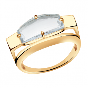 Золотое кольцо Александра кл3184-7ск с горным хрусталём кл3184-7ск фото