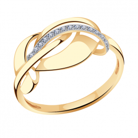 Золотое кольцо Александра кл3185ск с фианитом кл3185ск фото