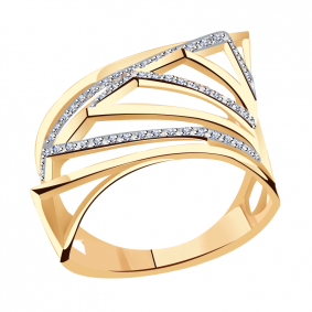 Золотое кольцо Александра кл3211ск с фианитом кл3211ск фото