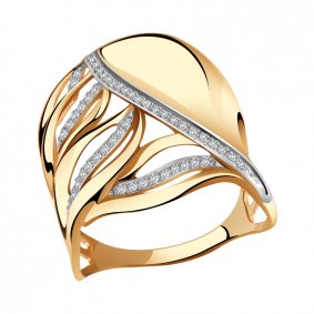 Золотое кольцо Александра кл3215ск с фианитом кл3215ск фото