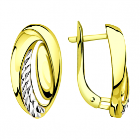 Серьги из лимонного золота Александра кл3219асбл кл3219асбл фото