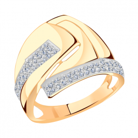 Золотое кольцо Александра кл3241ск с фианитом кл3241ск фото