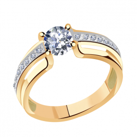 Золотое кольцо Александра кл3244-62ск с Swarovski кл3244-62ск фото
