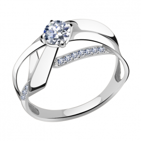 Кольцо из белого золота Александра кл3248-62сб с Swarovski кл3248-62сб фото