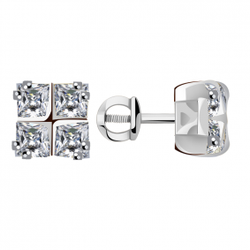 Серьги из белого золота Александра кл3260а-62сб с Swarovski кл3260а-62сб фото