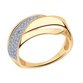 Золотое кольцо Александра кл3270ск с фианитом кл3270ск фото