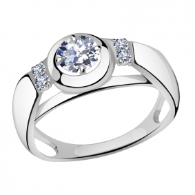 Кольцо из белого золота Александра кл3272-62сб с Swarovski кл3272-62сб фото