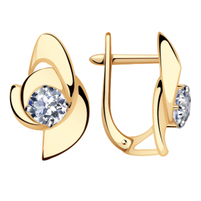 Золотые серьги Александра кл3279а-62ск с Swarovski кл3279а-62ск фото