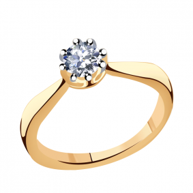 Золотое кольцо Александра кл3280-62сбк с Swarovski кл3280-62сбк фото