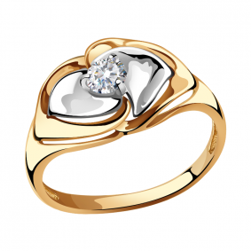 Золотое кольцо Александра кл3316-62сбк с Swarovski кл3316-62сбк фото