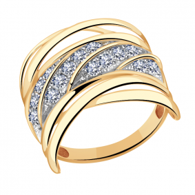 Золотое кольцо Александра кл3318ск с фианитом кл3318ск фото