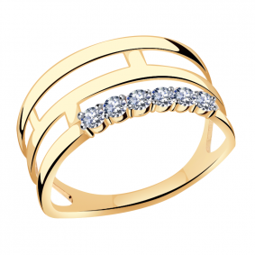 Золотое кольцо Александра кл3326-62ск с Swarovski кл3326-62ск фото