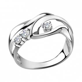 Кольцо из белого золота Александра кл3341-62сб с Swarovski кл3341-62сб фото