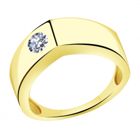 Кольцо из лимонного золота Александра кл3348-62сл с Swarovski кл3348-62сл фото