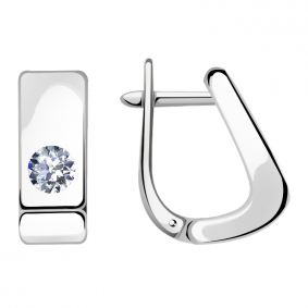 Серьги из белого золота Александра кл3348а-62сб с Swarovski кл3348а-62сб фото