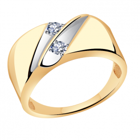 Золотое кольцо Александра кл3364-62сбк с Swarovski кл3364-62сбк фото