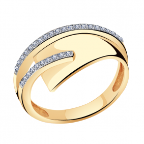 Золотое кольцо Александра кл3366ск с фианитом кл3366ск фото