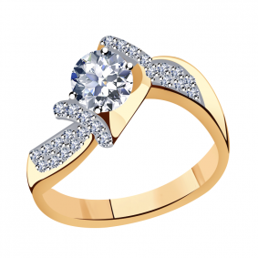 Золотое кольцо Александра кл3367-62ск с Swarovski кл3367-62ск фото