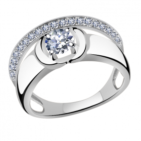 Кольцо из белого золота Александра кл3373-62сб с Swarovski кл3373-62сб фото