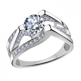 Кольцо из белого золота Александра кл3376-62сб с Swarovski кл3376-62сб фото