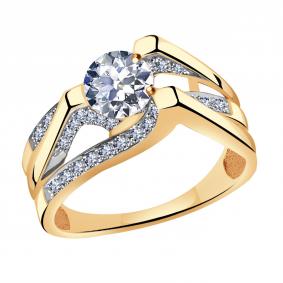 Золотое кольцо Александра кл3376-62ск с Swarovski кл3376-62ск фото